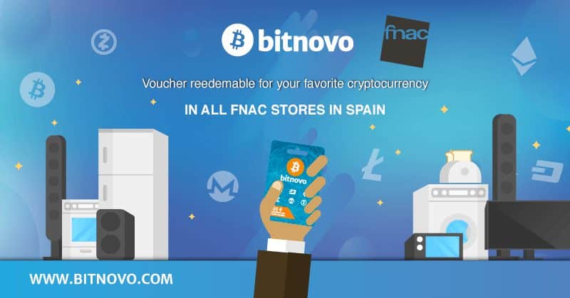 Bitnovo Voucher to buy bitcoin are now available in Fnac Spain