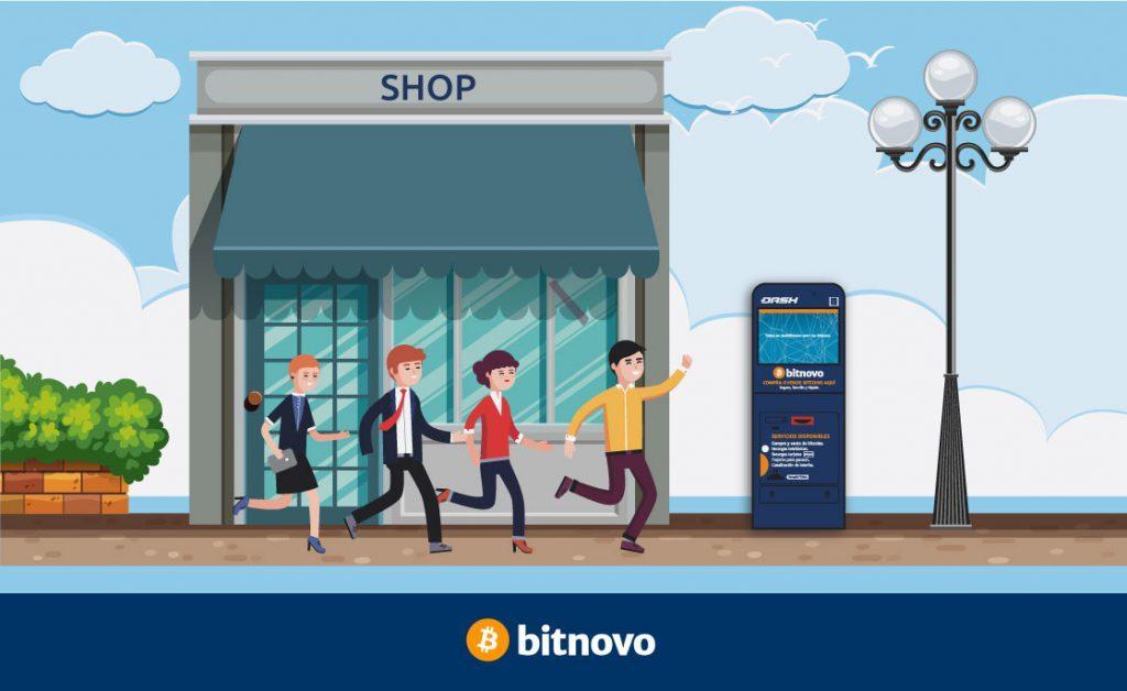 Comprar bitcoins en cajero de Bitnovo