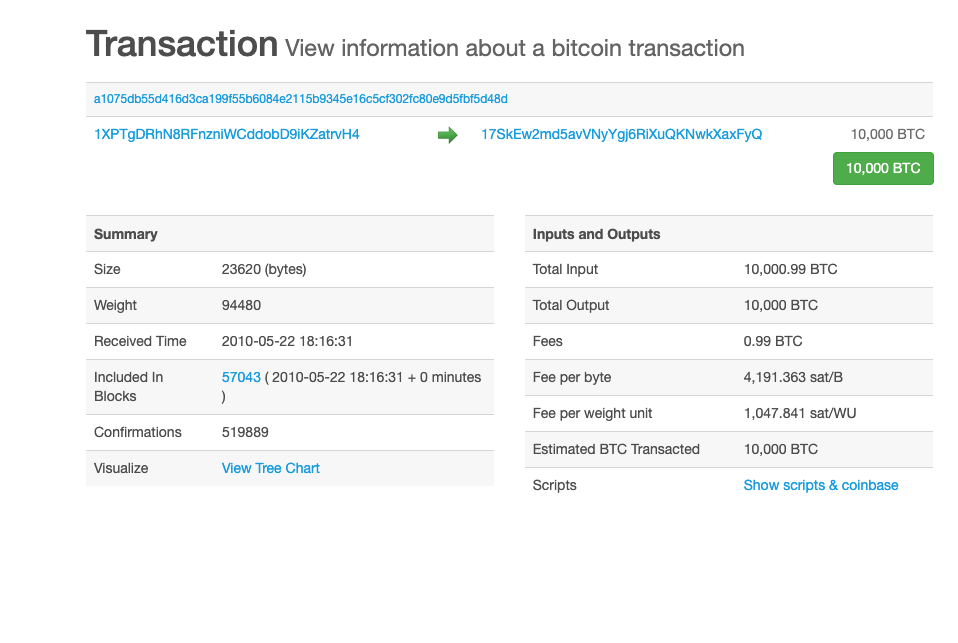 first bitcoin pizza transaction gründe warum man nicht in bitcoin investiert