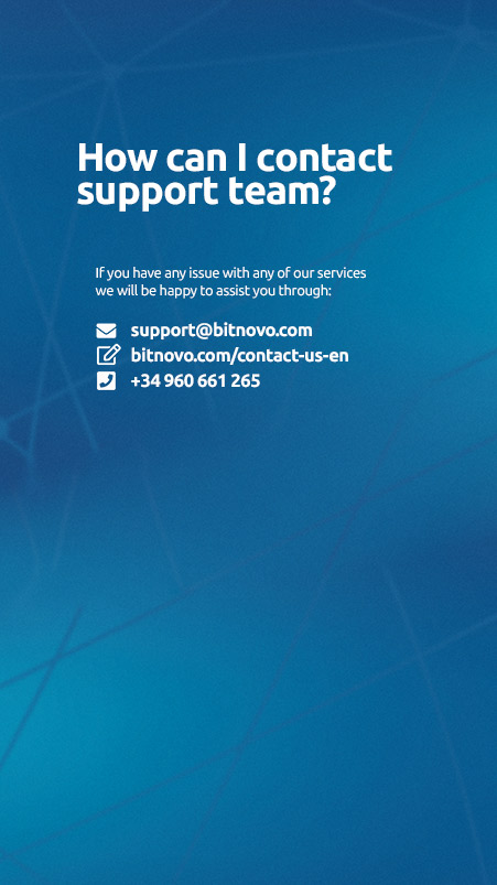 faqs bitnovo support contact