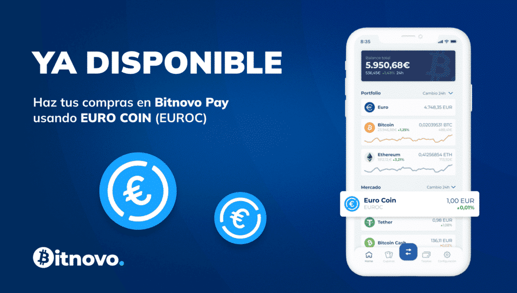 Eurocoin (EUROC) ya está disponible en Bitnovo